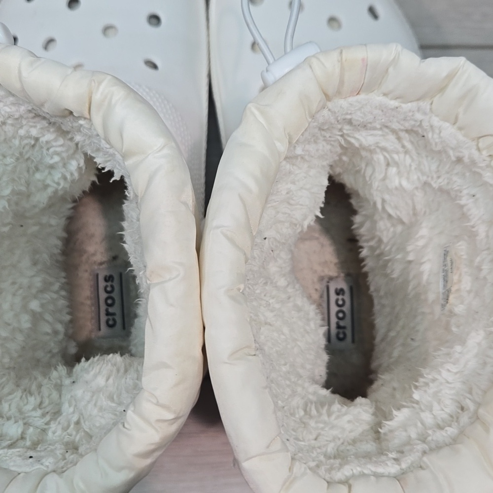 Crocs Women High Top White Clog Boots Shoes Sz 7 - Picture 6 of 10